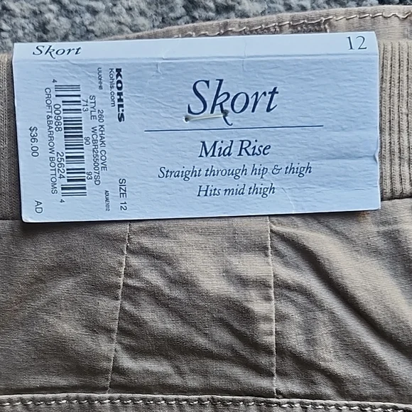 Croft & Barrow Tan Skort - Picture 5 of 5